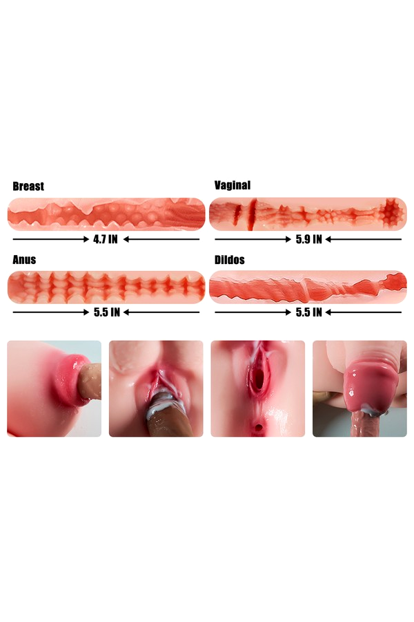 11.2 lbs/5.1kg Torso with Penetrable Penis and Tits TPE Sex Doll - Futa Lucy