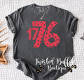 {1776 STARS} Red Ink Pepper Crew Neck Tee