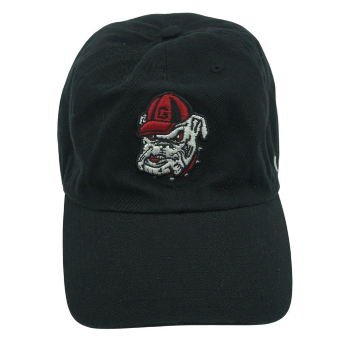 Black 47 Brand Georgia Bulldogs adjustable hat with team logo, one size fits all, classic sports cap style.