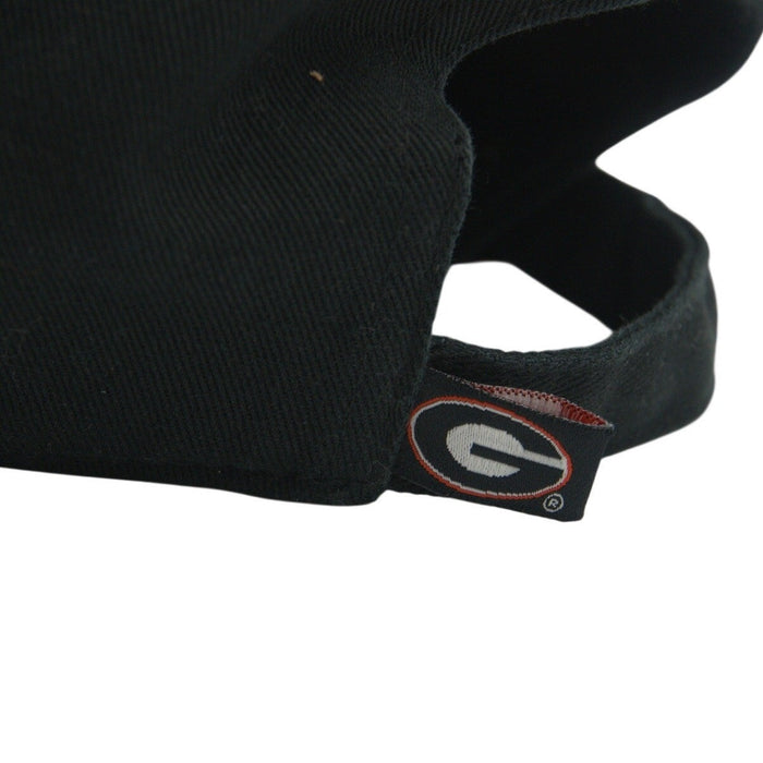 Black 47 Brand Georgia Bulldogs adjustable hat with team logo and snapback closure, one size fits all.
