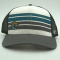 Youth NFL 47 Brand Jacksonville Jaguars snapback trucker hat with team logo and mesh back, new with tags.