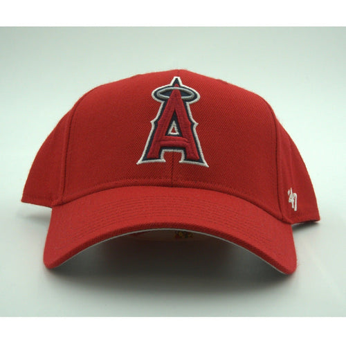 '47 Brand Los Angeles Angels red adjustable baseball hat with team logo and curved brim, one size fits all, new with tags.