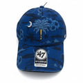 ‘47 Brand South Carolina Palmetto Tree clean-up hat with adjustable tropical print, featuring palm leaf design and breathable fabric.