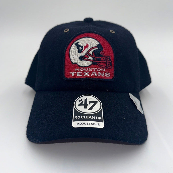 Stoney Clover Lane Houston Texans Blue Adjustable Clean Up Hat with 47 Brand logo and structured design