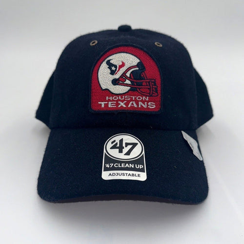 Stoney Clover Lane Houston Texans Blue Adjustable Clean Up Hat with 47 Brand logo and structured design