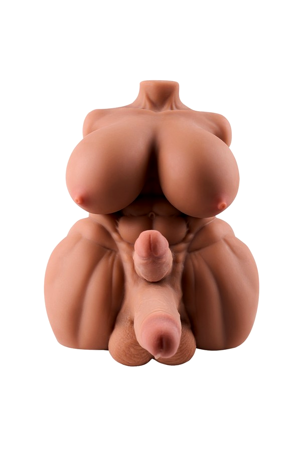 9 lbs/4.1kg Torso with Dual Penis TPE Sex Doll - Futa Beatus