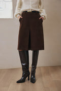 Petite Studio's Adriana Corduroy Skirt in Brown
