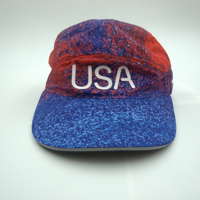 Nike adult unisex USA Tailwind cap in red, white, and blue with Nike logo, adjustable L/XL size, front view.