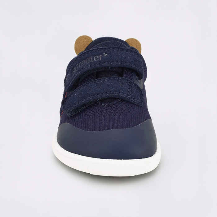 Navy barefoot toddler trainer - front