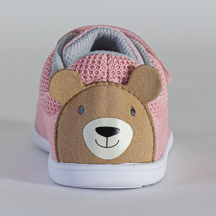 Barefoot toddler trainer in pink- back
