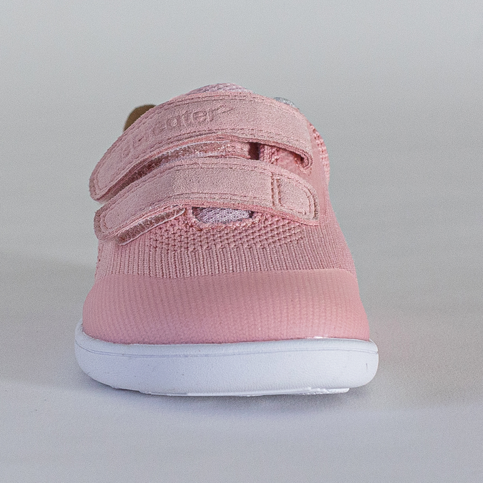 Barefoot toddler trainer in pink- front