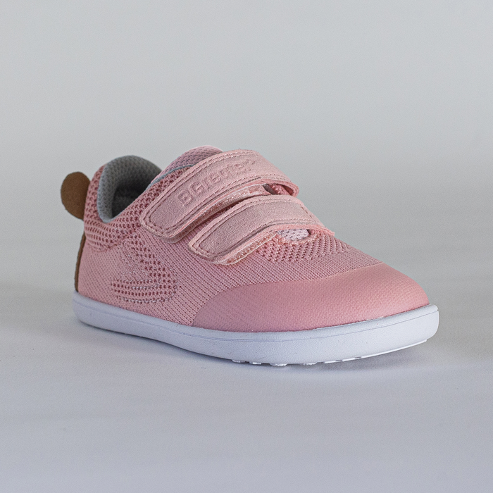 Barefoot toddler trainer in pink- outside