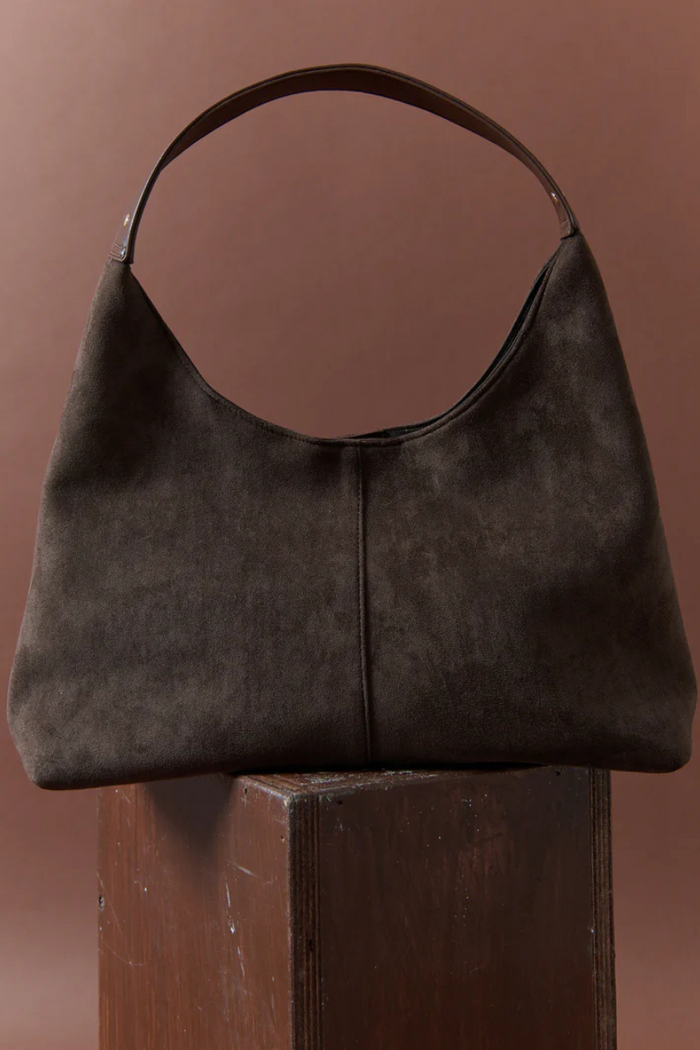 Alex Suede Tote Bag - Chocolate - The Self Styler