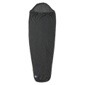 Black sleeping bag on a white background