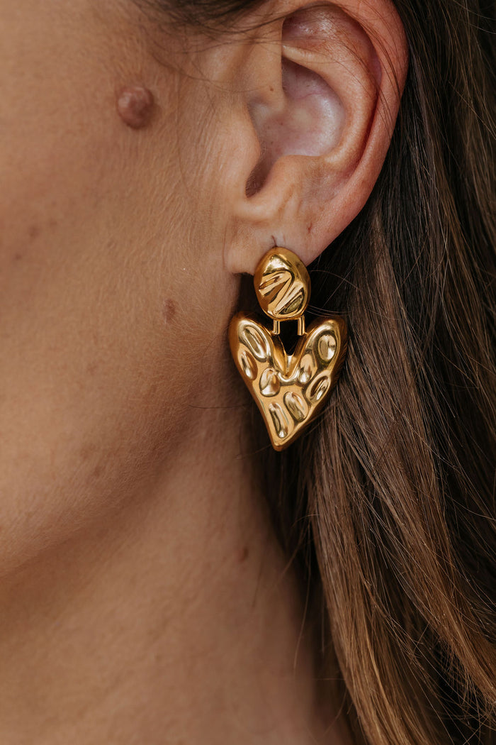 Amore Stud Earrings - Gold - The Self Styler