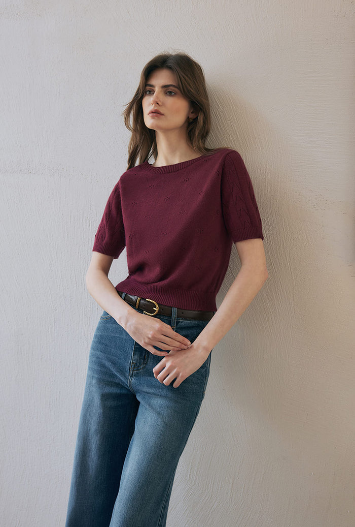 Petite Studio's Anselm Brown and Gold Leather Belt