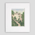 Arch Rock From Below #2 Original Block Print.  Mackinac Island art by Natalia Wohletz of Peninsula Prints.