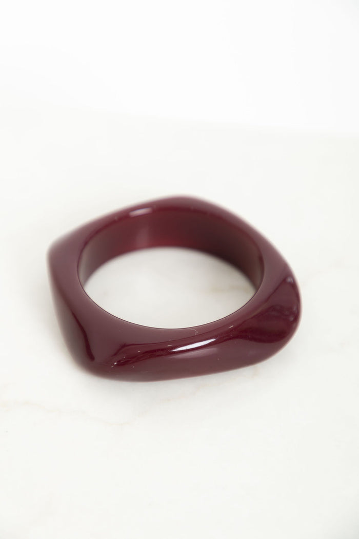 Aria Chunky Bangle - Burgundy - The Self Styler