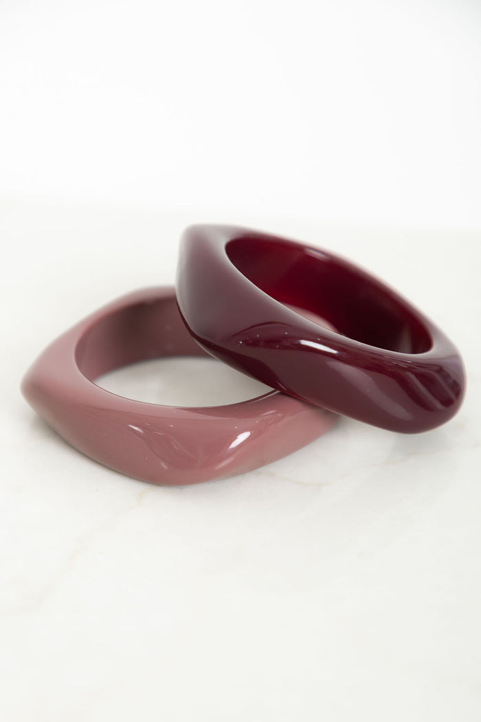Aria Chunky Bangle - Dusty Pink - The Self Styler