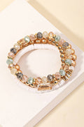 Assorted Ball Beaded Stackable Bracelet Set