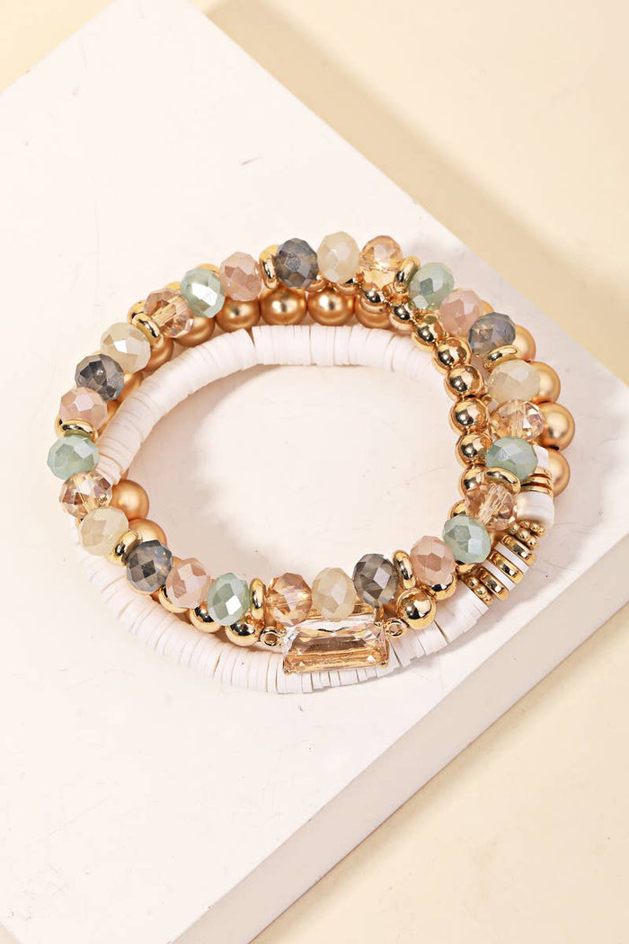 Assorted Ball Beaded Stackable Bracelet Set