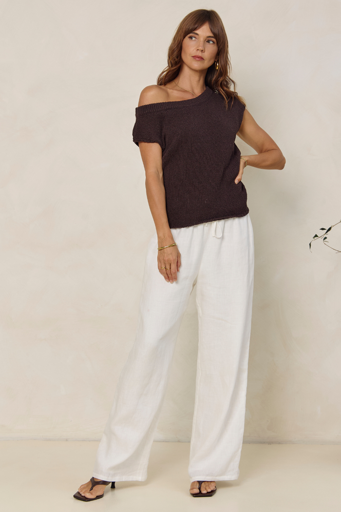 Avalon Off-The-Shoulder Top - Espresso