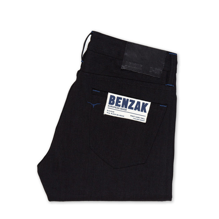 B-01 SLIM TAPERED 13 oz. black selvedge
