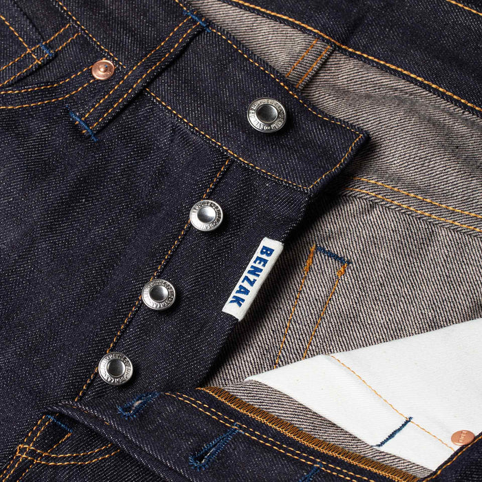B-01 SLIM TAPERED 13 oz. brown cotton selvedge