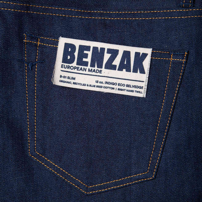 B-01 SLIM TAPERED 13 oz. indigo eco selvedge