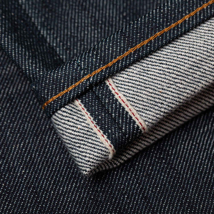 B-01 SLIM TAPERED 14 oz. green cast selvedge