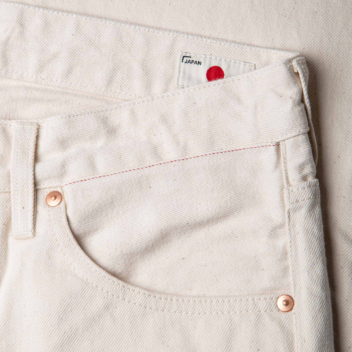B-01 SLIM TAPERED 14 oz. selvedge colour denim / ecru