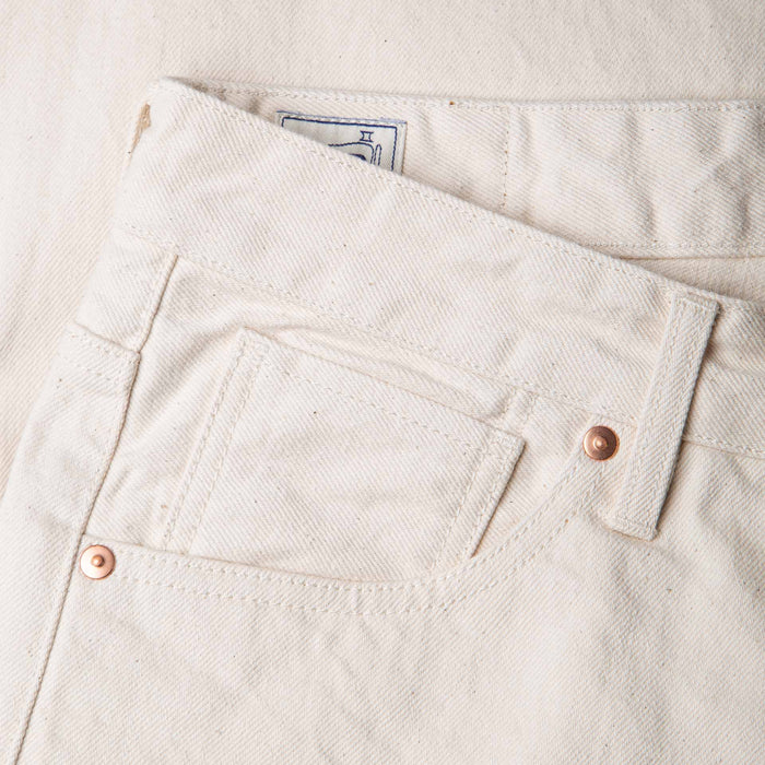 B-01 SLIM TAPERED 14 oz. selvedge colour denim / ecru