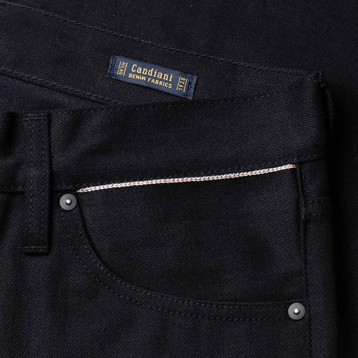 B-02 REGULAR STRAIGHT 13 oz. black slub selvedge