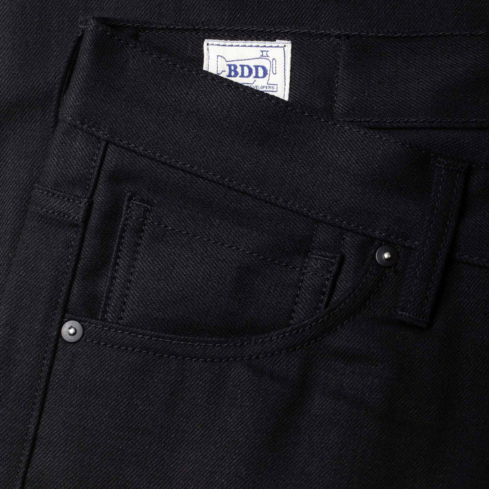 B-02 REGULAR STRAIGHT 13 oz. black slub selvedge