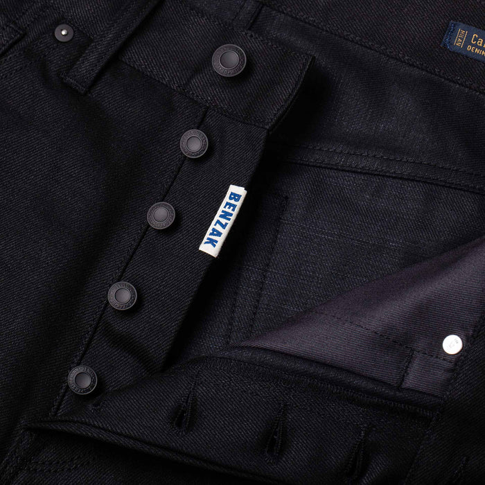B-02 REGULAR STRAIGHT 13 oz. black slub selvedge