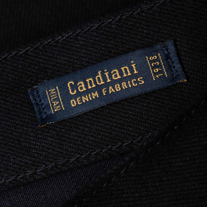 B-02 REGULAR STRAIGHT 13 oz. black slub selvedge