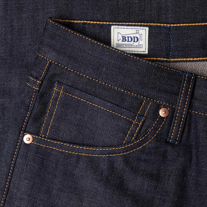 B-02 REGULAR STRAIGHT 13 oz. brown cotton selvedge