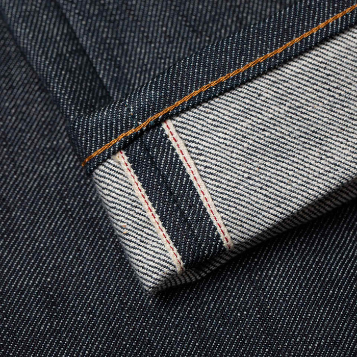 B-02 REGULAR STRAIGHT 14 oz. green cast selvedge