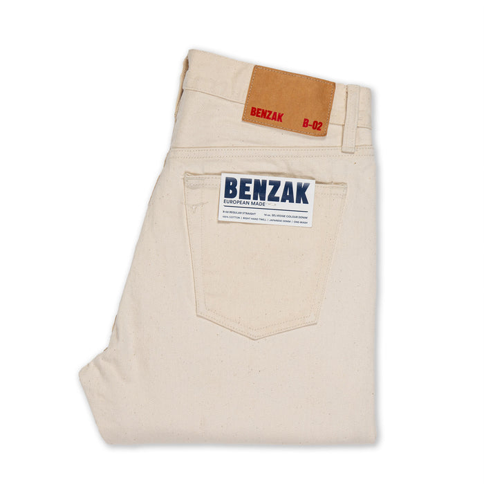 B-02 REGULAR STRAIGHT 14 oz. selvedge colour denim / ecru