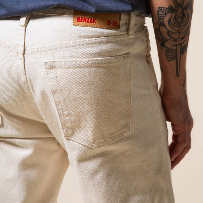 B-02 REGULAR STRAIGHT 14 oz. selvedge colour denim / ecru