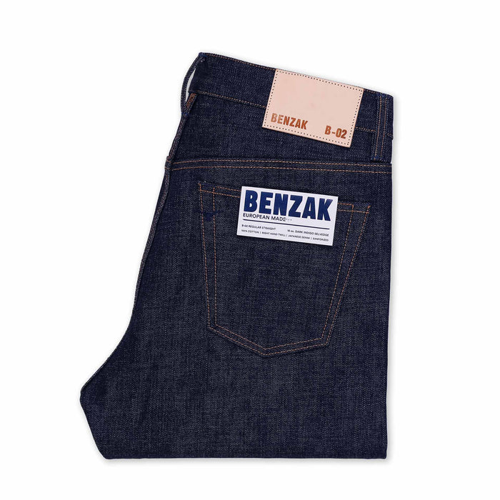 B-02 REGULAR STRAIGHT 18 oz. dark indigo selvedge
