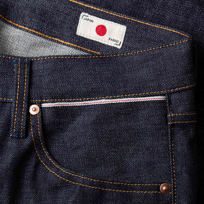 B-02 REGULAR STRAIGHT 18 oz. dark indigo selvedge