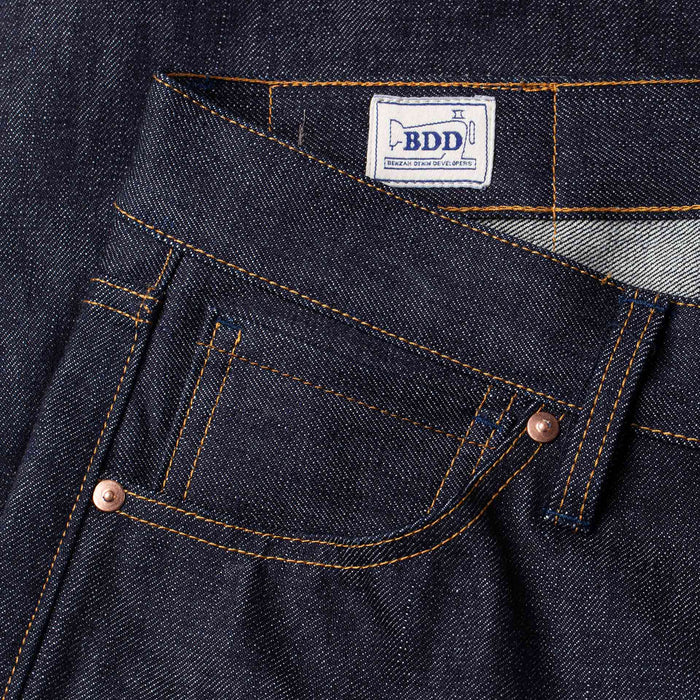 B-02 REGULAR STRAIGHT 18 oz. dark indigo selvedge