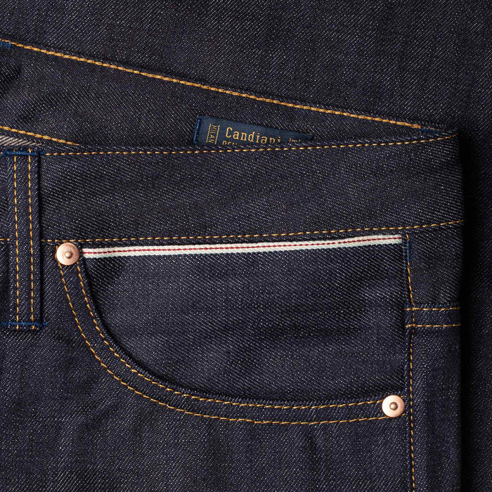 B-03 REGULAR TAPERED 13 oz. brown cotton selvedge