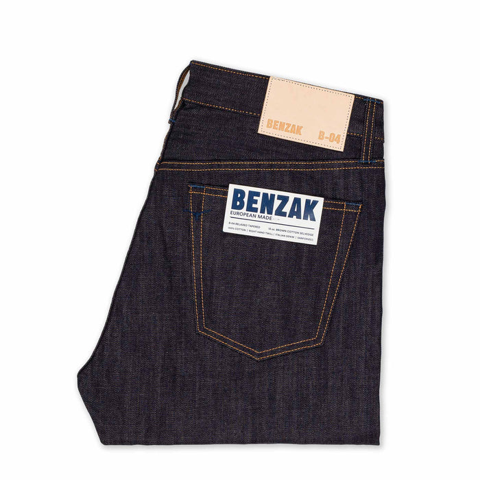 B-04 RELAXED TAPERED 13 oz. brown cotton selvedge