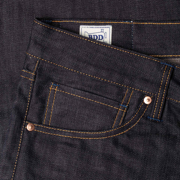 B-04 RELAXED TAPERED 13 oz. brown cotton selvedge