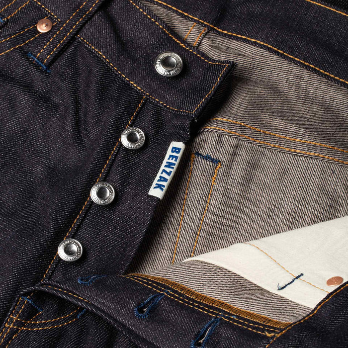 B-04 RELAXED TAPERED 13 oz. brown cotton selvedge
