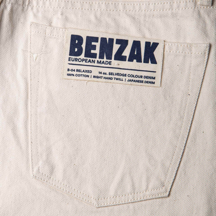 B-04 RELAXED TAPERED 14 oz. selvedge colour denim / ecru