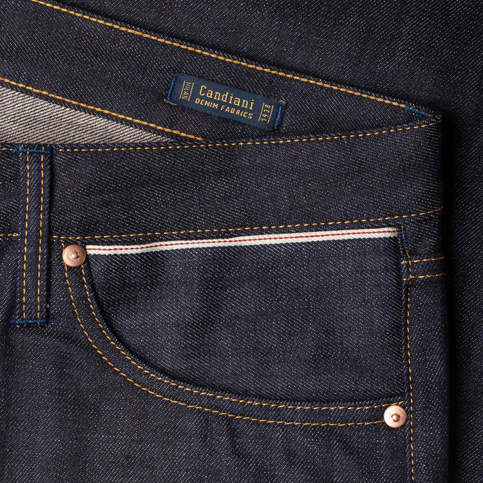 B-07 RELAXED STRAIGHT 13 oz. brown cotton selvedge