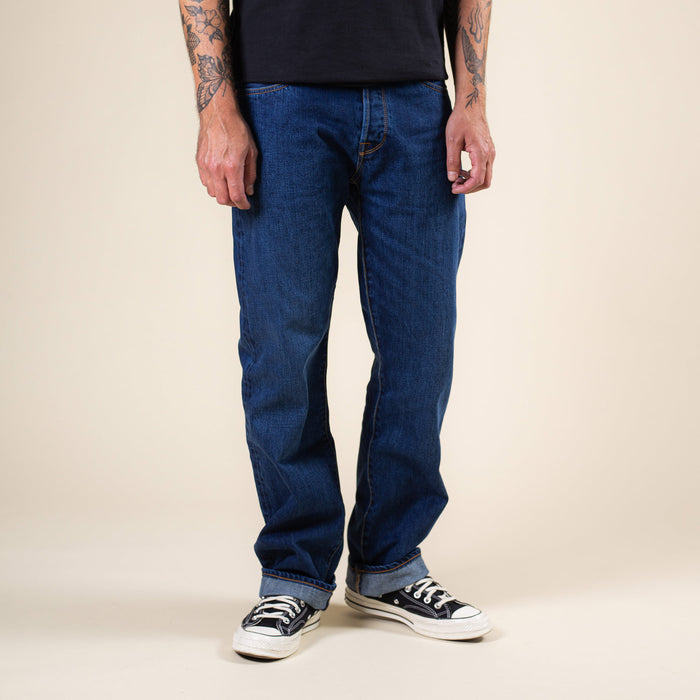B-07 RELAXED STRAIGHT 13.5 oz. stonewashed selvedge
